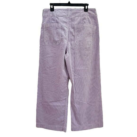 Anthropologie Maeve Colette Cropped Wide-Leg Corduroy Pants Womens 32 Purple NWT - Picture 6 of 11